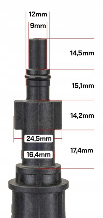 Red Technic Perie de curățare pentru aparat de spălat cu înaltă presiune RTMC0028-SP1 [4]