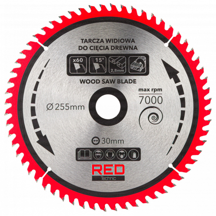 Red Technic Set de 5 lame de ferăstrău circular 255/30mm RTZTWD0082 [6]