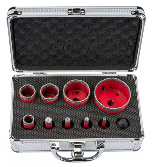 Red Technic Set de burghie cu 9 piese, adaptor pentru ferăstrău diamantat 6-68 mm HEX M14 RTZOD0046 [2]