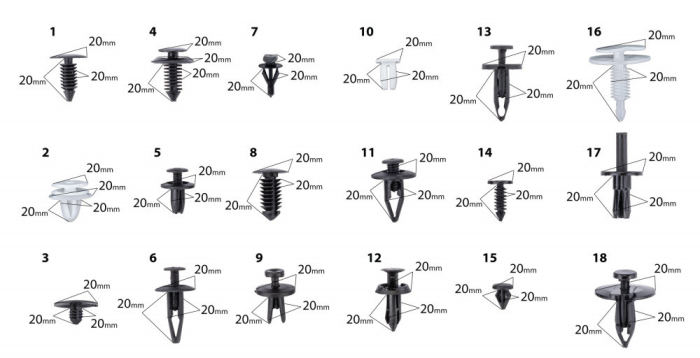 Red Technic Set de elemente de fixare pentru mașină 420 piese RTKST0099 [3]