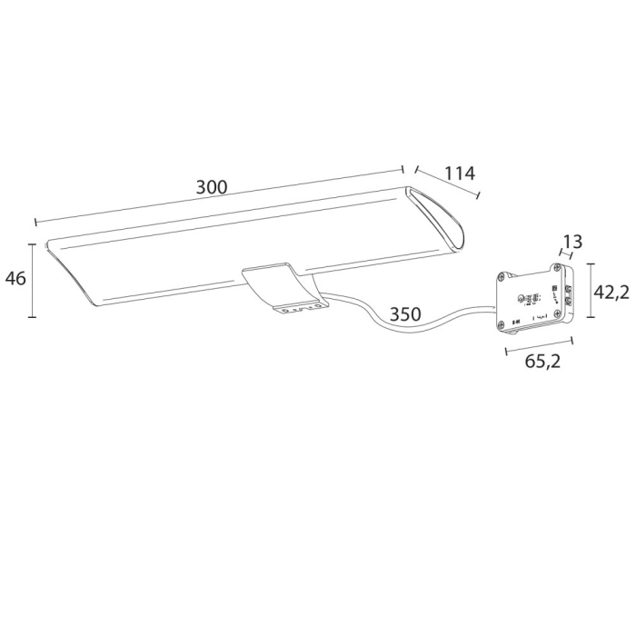 Sapho Lampă LED MIRACLE, 7W, 300x46x114mm, crom (E27644CI) [6]