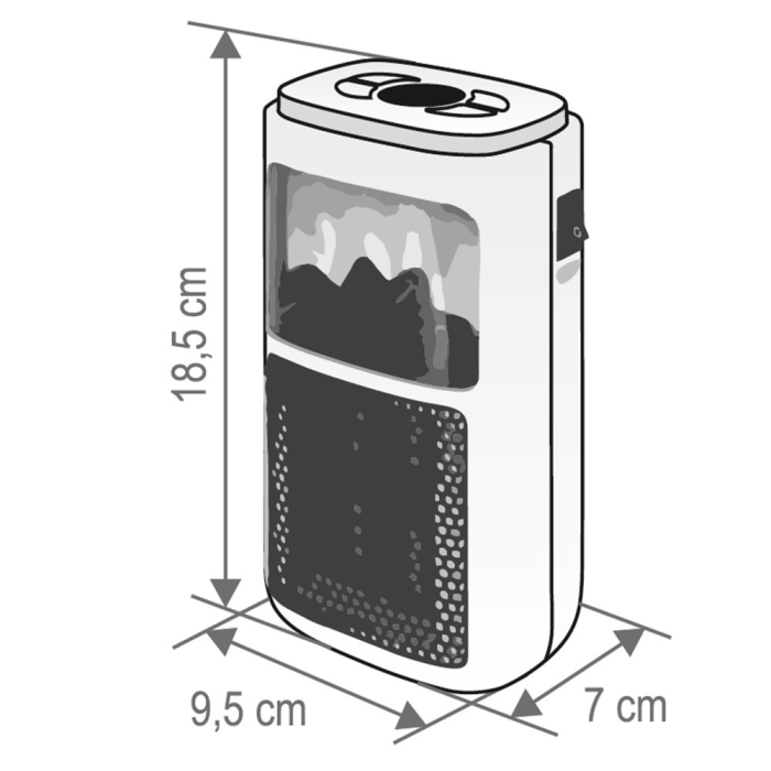 Somogyi Elektronic Încălzitor ceramic portabil cu efect de flacără [6]