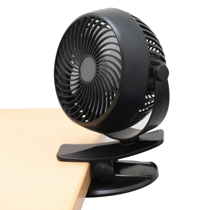 Somogyi Elektronic Ventilator cu acumulator și clip, 10 cm, negru [3]