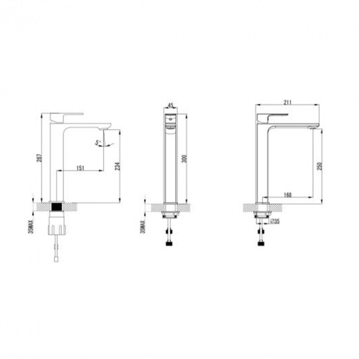Wellis Baterie lavoar Mamba înaltă [2]