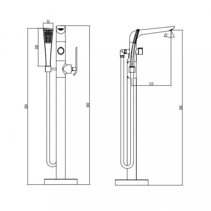 Wellis Baterie pentru cadă de sine stătătoare Rundo Solo [3]