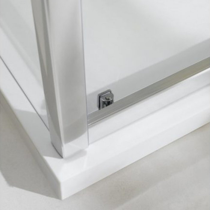 Wellis Cabină de duș Quadrum pătrată cu o singură ușă, cu strat de acoperire Easy Clean, fără cădiță de duș [5]