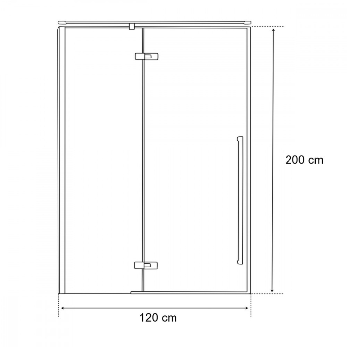 Wellis Cabină de duș Sorrento 120x200 cu balamale, stânga, cu finisaj Easy Clean [5]