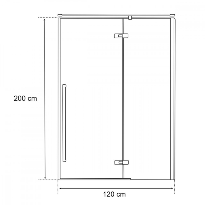 Wellis Cabină de duș Sorrento 120x200 cu ușă batantă pe dreapta și strat de acoperire Easy Clean [5]
