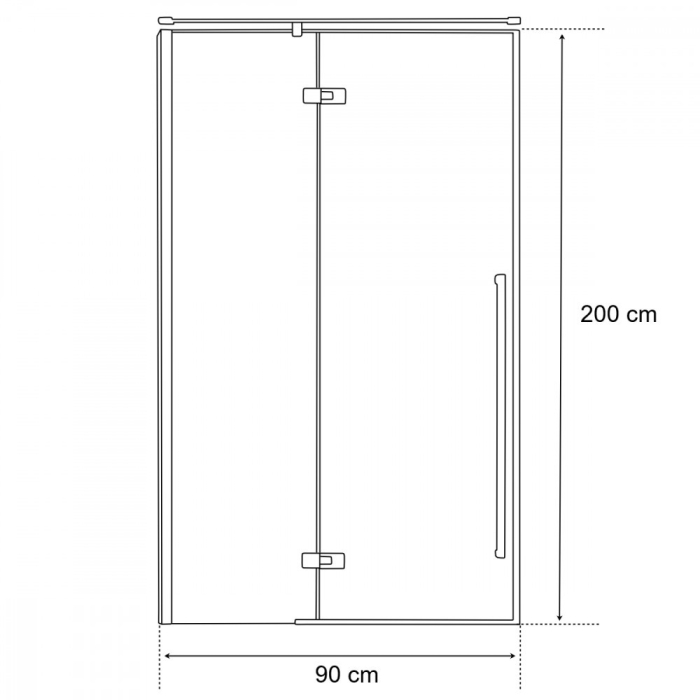 Wellis Cabină de duș Sorrento 90x200 cu balamale, stânga, cu finisaj Easy Clean [5]