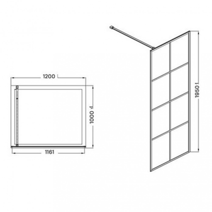 Wellis Cabină de duș walk-in Tino 120x195 cm cu înveliș ușor de curățat [3]