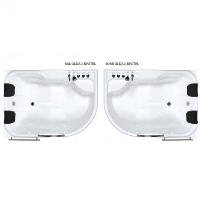 Wellis Cadă de baie cu hidromasaj asimetrică Dublo E-Drive [5]