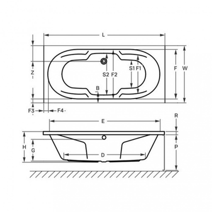 Wellis Cadă de baie dreaptă Michigan 180 cm [2]