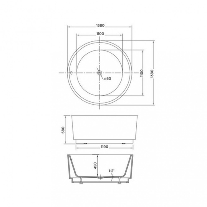 Wellis Cadă de baie independentă Gloria [4]