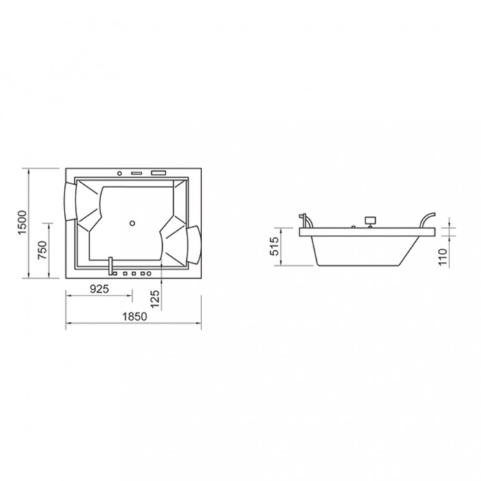 Wellis Cada de baie Nera Maxi Hydro cu baterie Flipper [5]