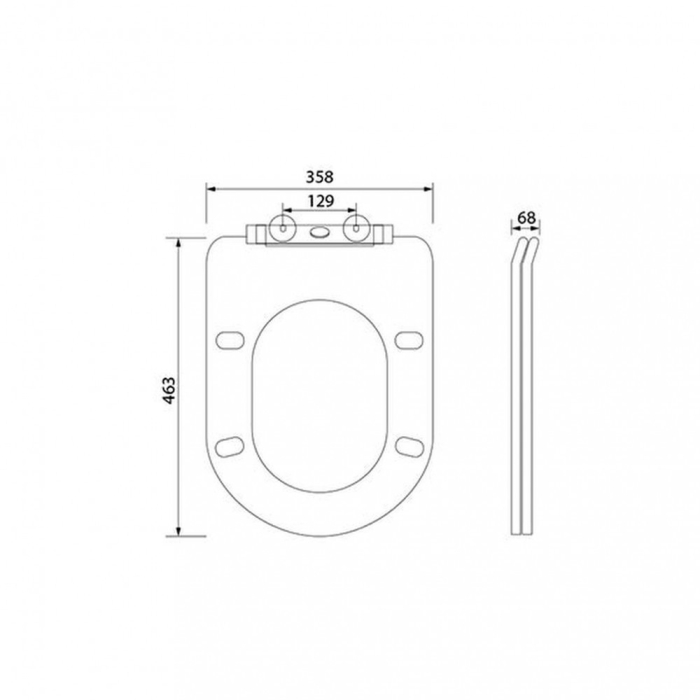 Wellis Scaun de toaletă Bella slim cu închidere moale [2]