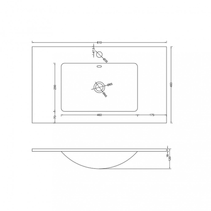 Wellis Chiuvetă din marmură artificială turnată Almeria [3]