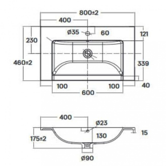 Wellis Chiuvetă din marmură artificială turnată din Azore [3]