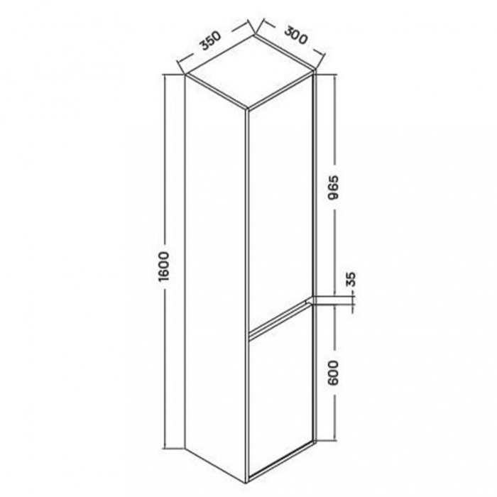 Wellis Dulap înalt Bilbao montat pe perete [3]