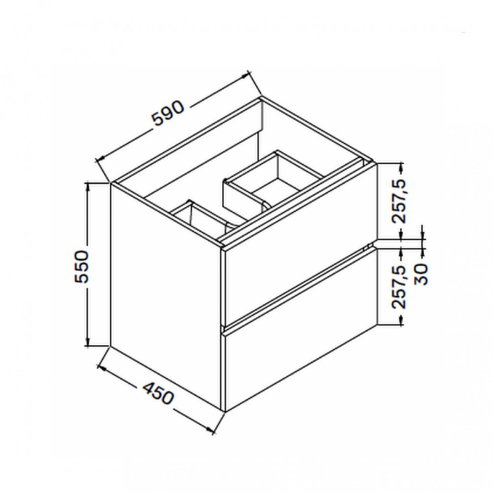 Wellis Dulap inferior Elois White 60 cu lavoar [3]