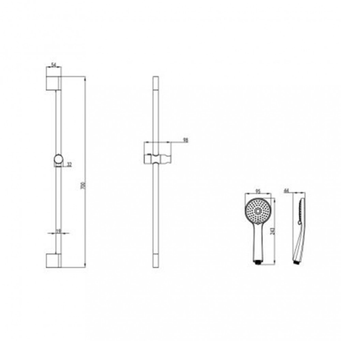 Wellis Duș de mână și bară de duș Mamba [3]