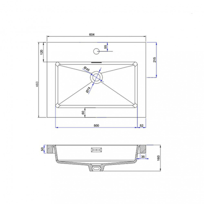 Wellis Lavoar din marmură artificială turnată Bilbao [3]