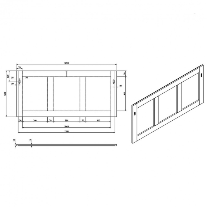 Wellis Oglindă de perete Elois 120 [2]