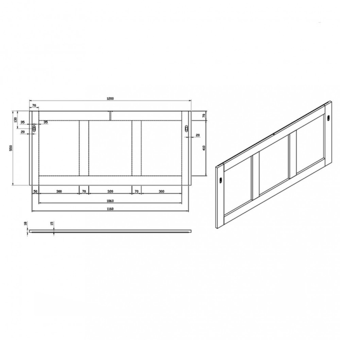 Wellis Oglindă de perete Elois White 120 [3]