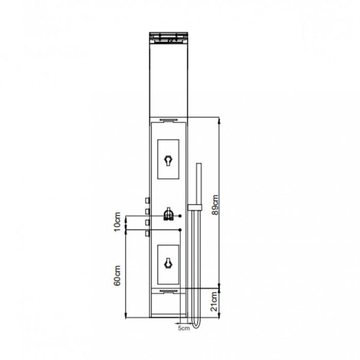 Wellis Panou de dus cu hidromasaj Mona [4]