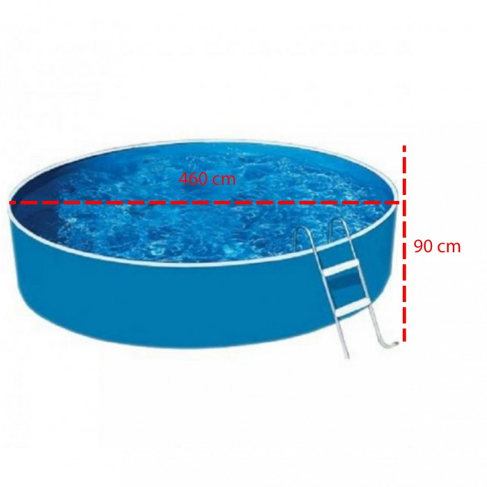 Wellis Piscină rotundă Lagoon Basic cu perete rigid, cu filtru de nisip, căptușeală tip spray 460x90 cm [5]