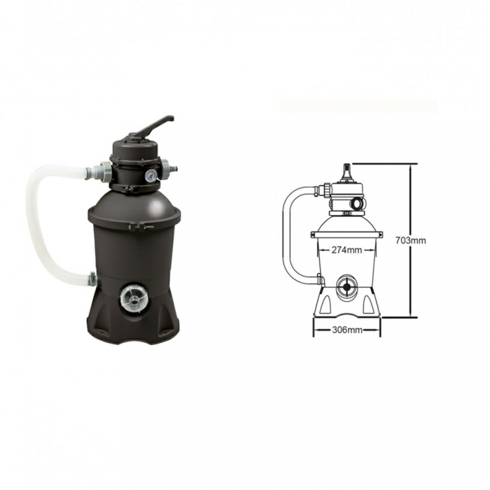 Wellis Piscină rotundă Lagoon Basic cu perete rigid, cu filtru de nisip, căptușeală tip spray 460x90 cm [2]