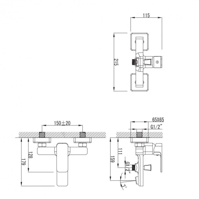 Wellis Robinet de umplere pentru cadă Cosmo [2]