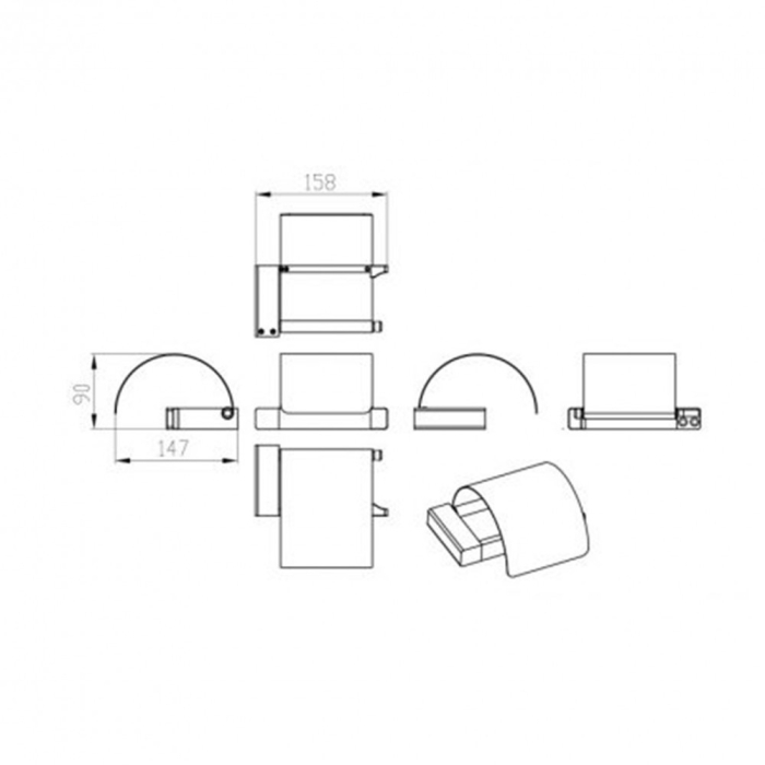 Wellis Suport pentru hârtie igienică Capri [2]