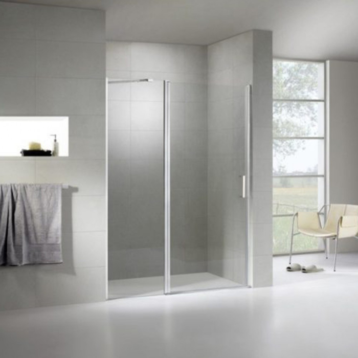 Wellis Ușă de duș batantă Pure 100x190 cm cu finisaj Easy Clean [2]