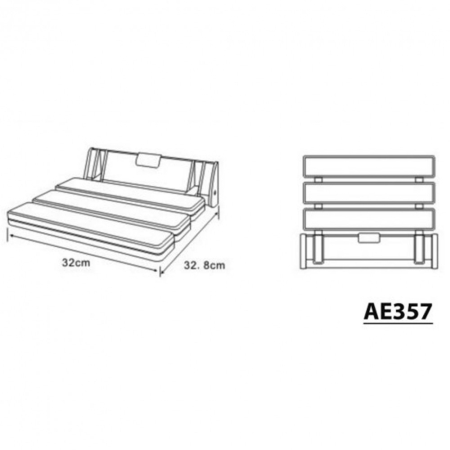 Aqualine Scaun de duș alb pliabil [1]