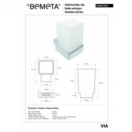 Bemeta Suport de pahare VIA [1]