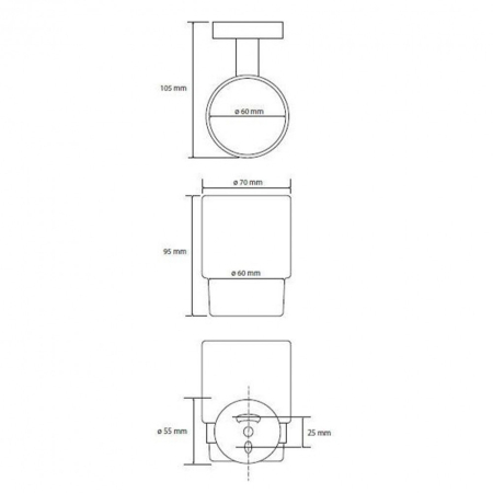 Bemeta Suport întunecat pentru pahare [1]
