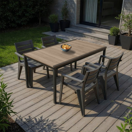 Curver Amari 4+1 set mobilier de grădină cenușă-grafit [1]