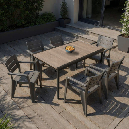 Curver Amari 6+1 set mobilier de grădină cenușă-grafit [1]