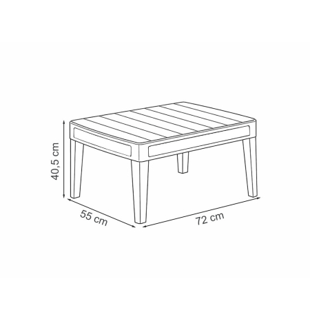 Curver Atlas linea set balcon din plastic cu pernă gri grafit [3]
