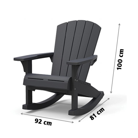 Curver Balansoar de grădină din plastic Troy Adirondack [1]