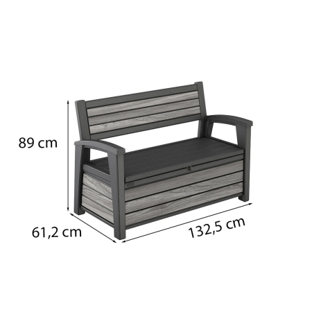 Curver Bancă de grădină/depozitare din plastic Decocoat 227 L [2]