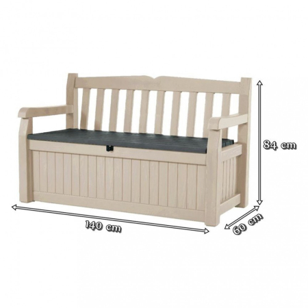 Curver Bancă de grădină Eden și depozitare [1]