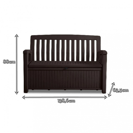 Curver Bancă de terasă, depozitare și bancă de grădină [2]