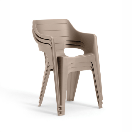 Curver Bilbao iowback scaun de grădină din plastic cu brațe cappuccino [5]