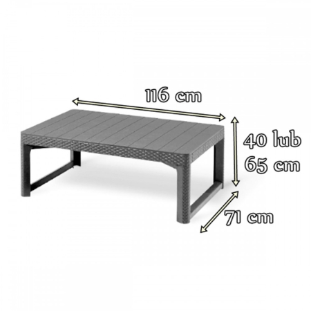 Curver Canapea de colț mică Corfu relax cu masă Lyon [2]