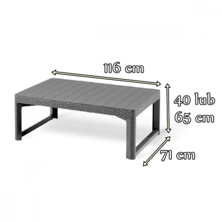 Curver Canapea de colț relaxantă Corfu cu masă Lyon [2]