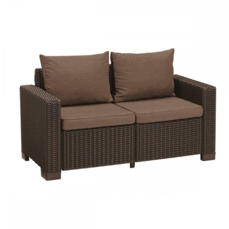 Produse temporar indisponibile - Curver Canapea de grădină California cu 2 locuri din ratan sintetic