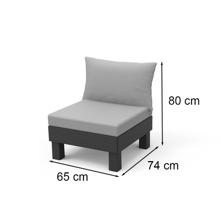 Curver Canapea de grădină Elements cu 1 loc [2]