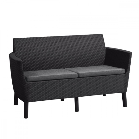 Produse temporar indisponibile - Curver Canapea de grădină Salemo cu 2 locuri din ratan sintetic