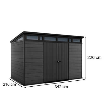 Curver Căsuță de grădină din plastic Cortina 2.0 11x7 gri [2]